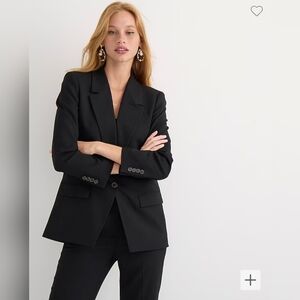 J. Crew black Willa blazer in Italian city wool blend